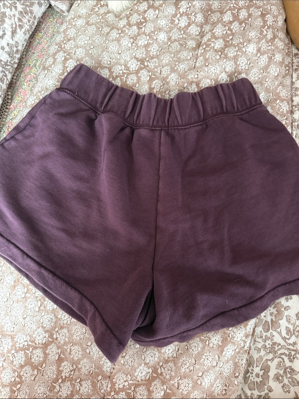 aerie Plum Elastic-Waist Athletic Shorts - Picture 3 of 3